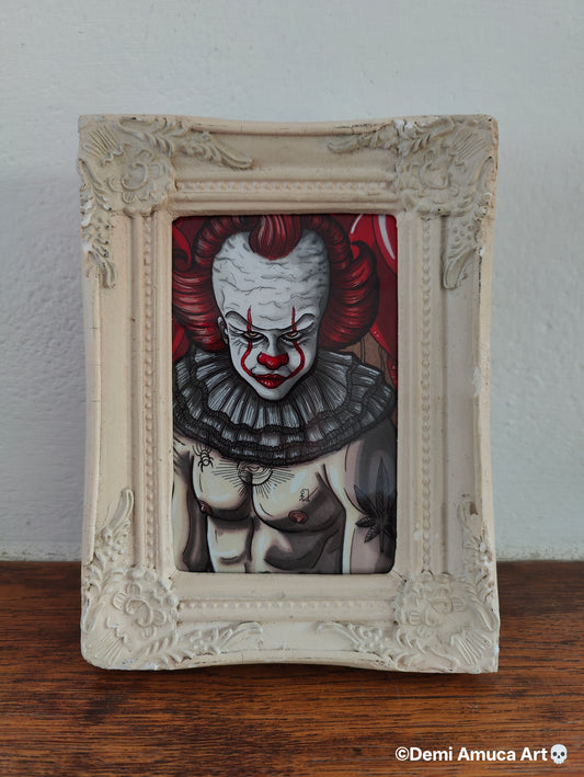 Framed Art Print Sexy Pennywise