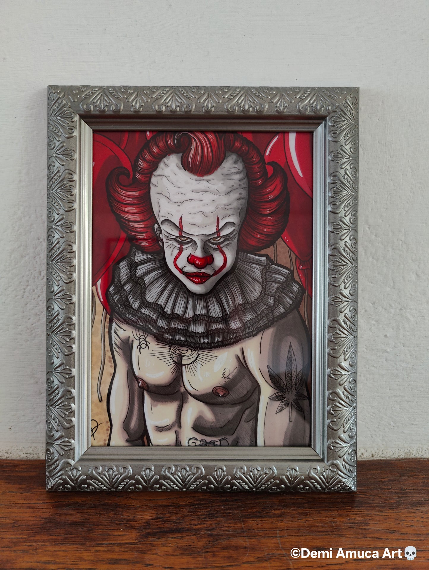 Framed Art Print Sexy Pennywise