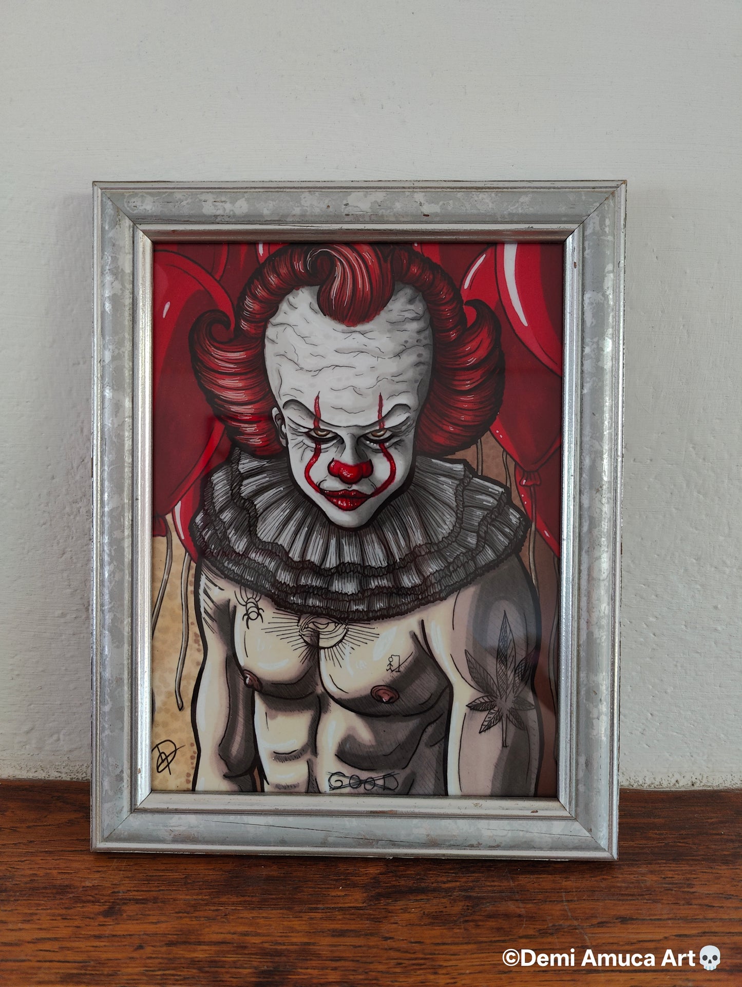 Framed Art Print Sexy Pennywise