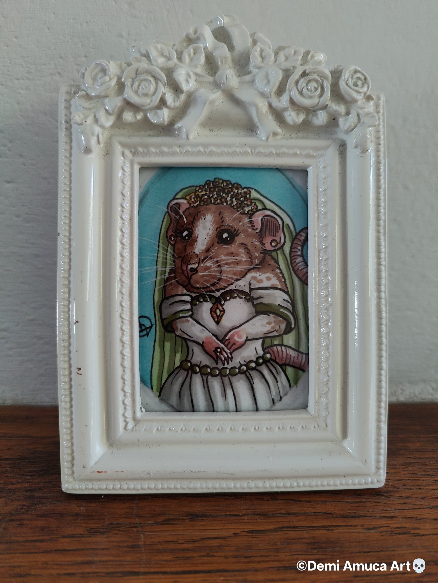 Framed Art Print Rat Wedding