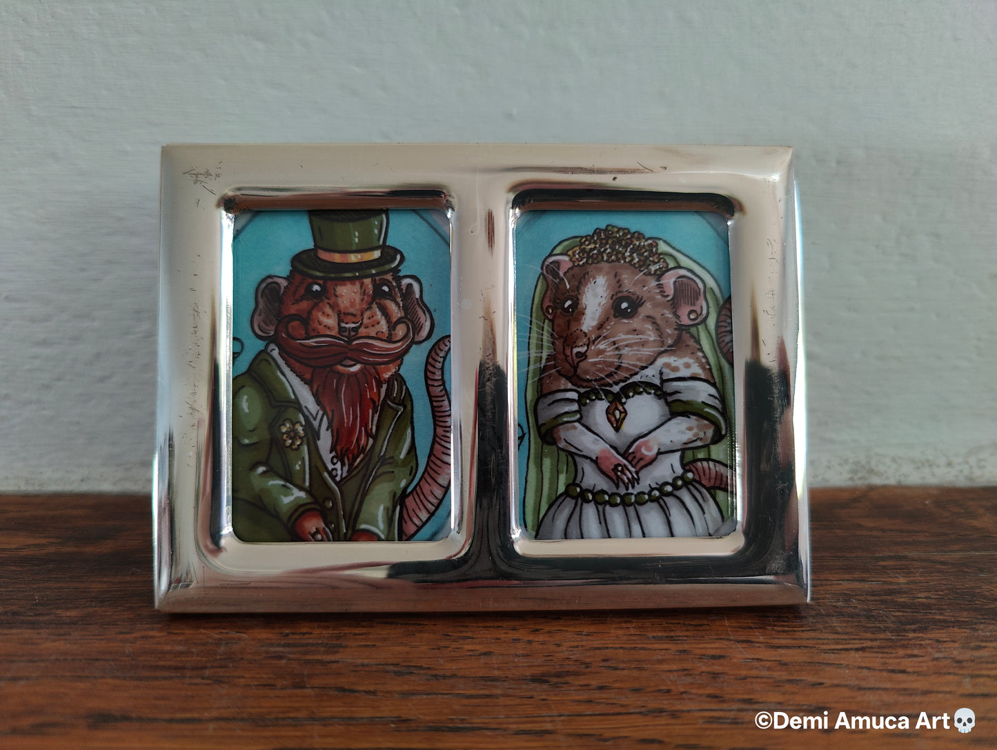 Framed Art Print Rat Wedding