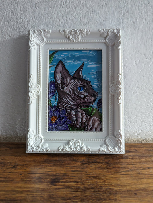 Framed Art Print Lotus Sphinx