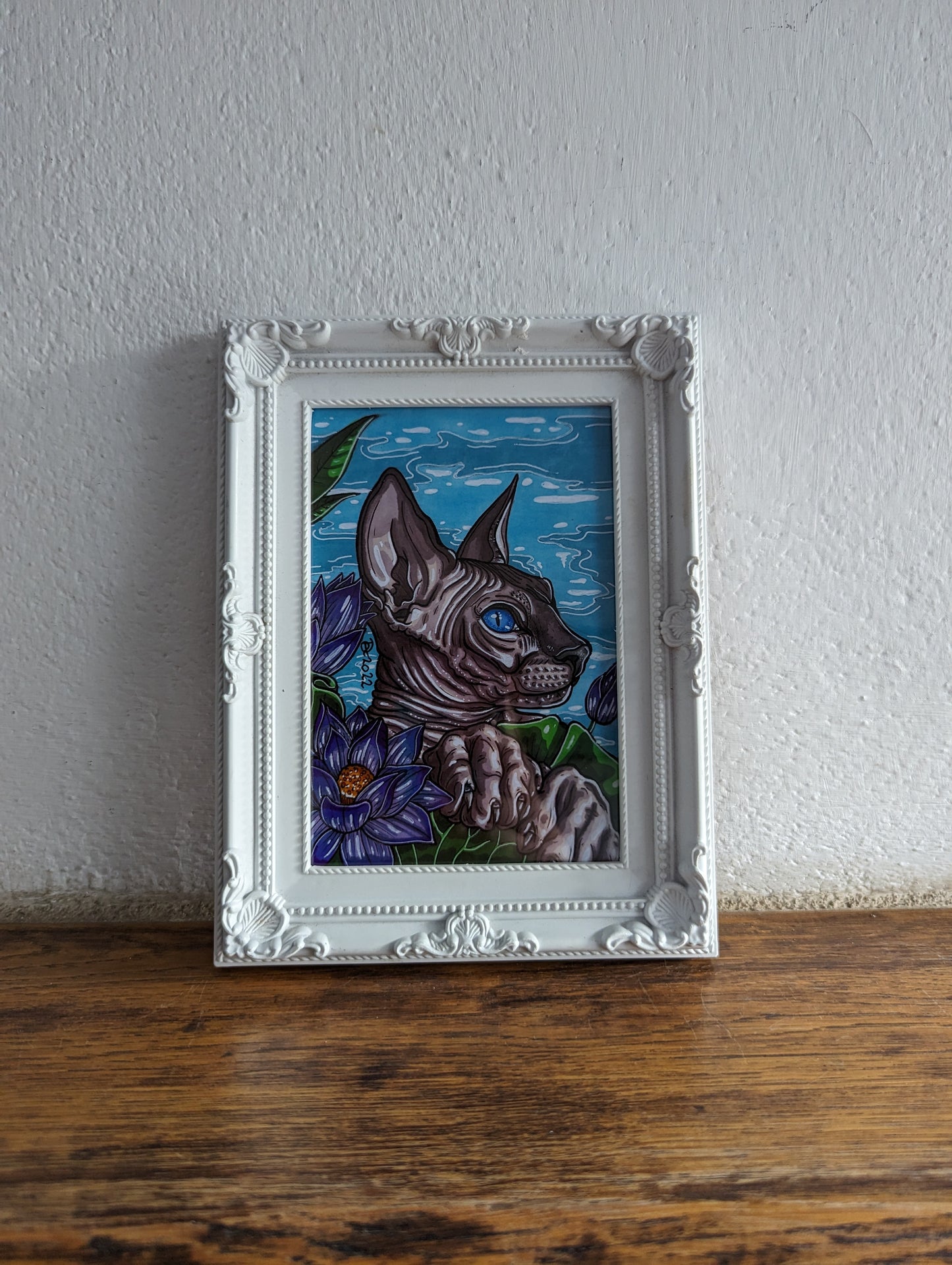 Framed Art Print Lotus Sphinx