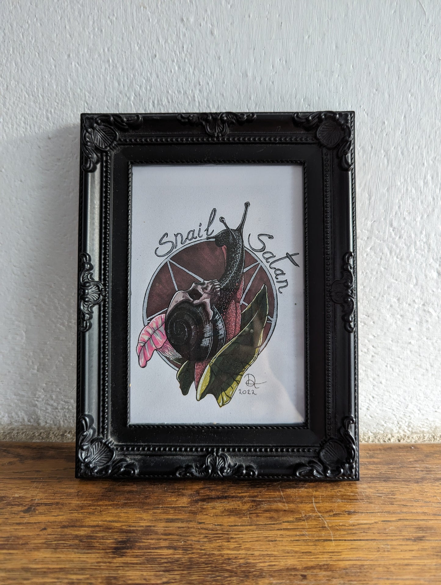 Framed Art Print Snail Satan