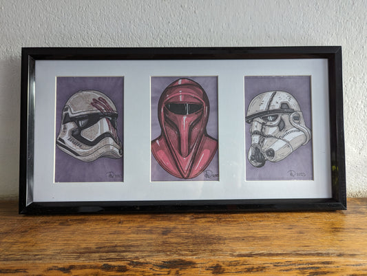 Framed Art Print Darkside Helmets (No shipping)