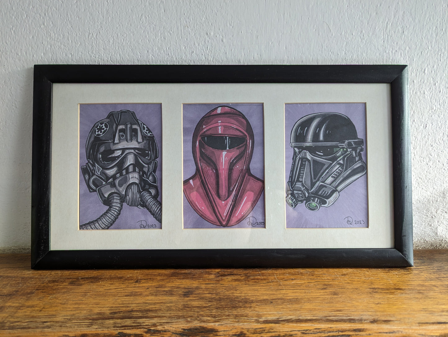 Framed Art Print Darkside Helmets (No shipping)