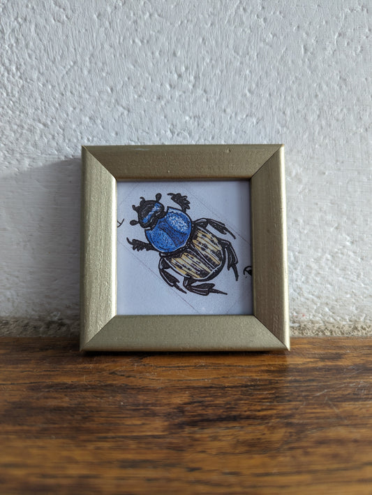 Framed Art Print Little Beetle