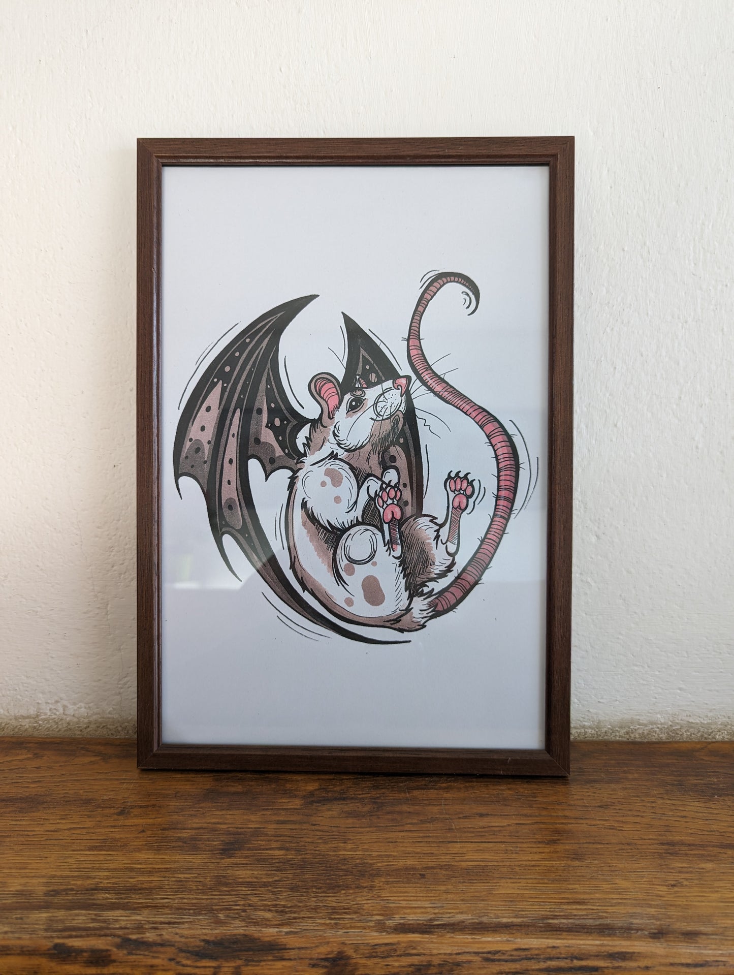 Framed Art Print BatRat (No shipping)