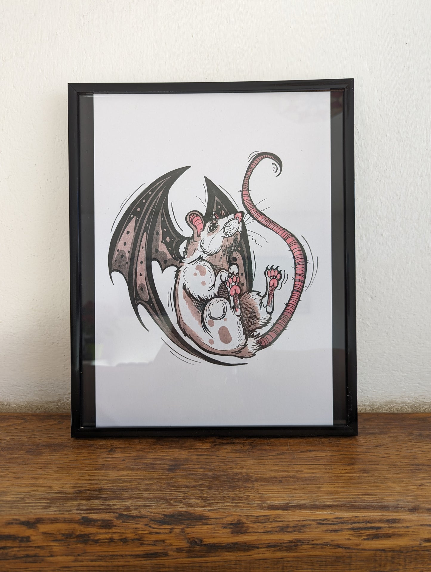 Framed Art Print BatRat (No shipping)