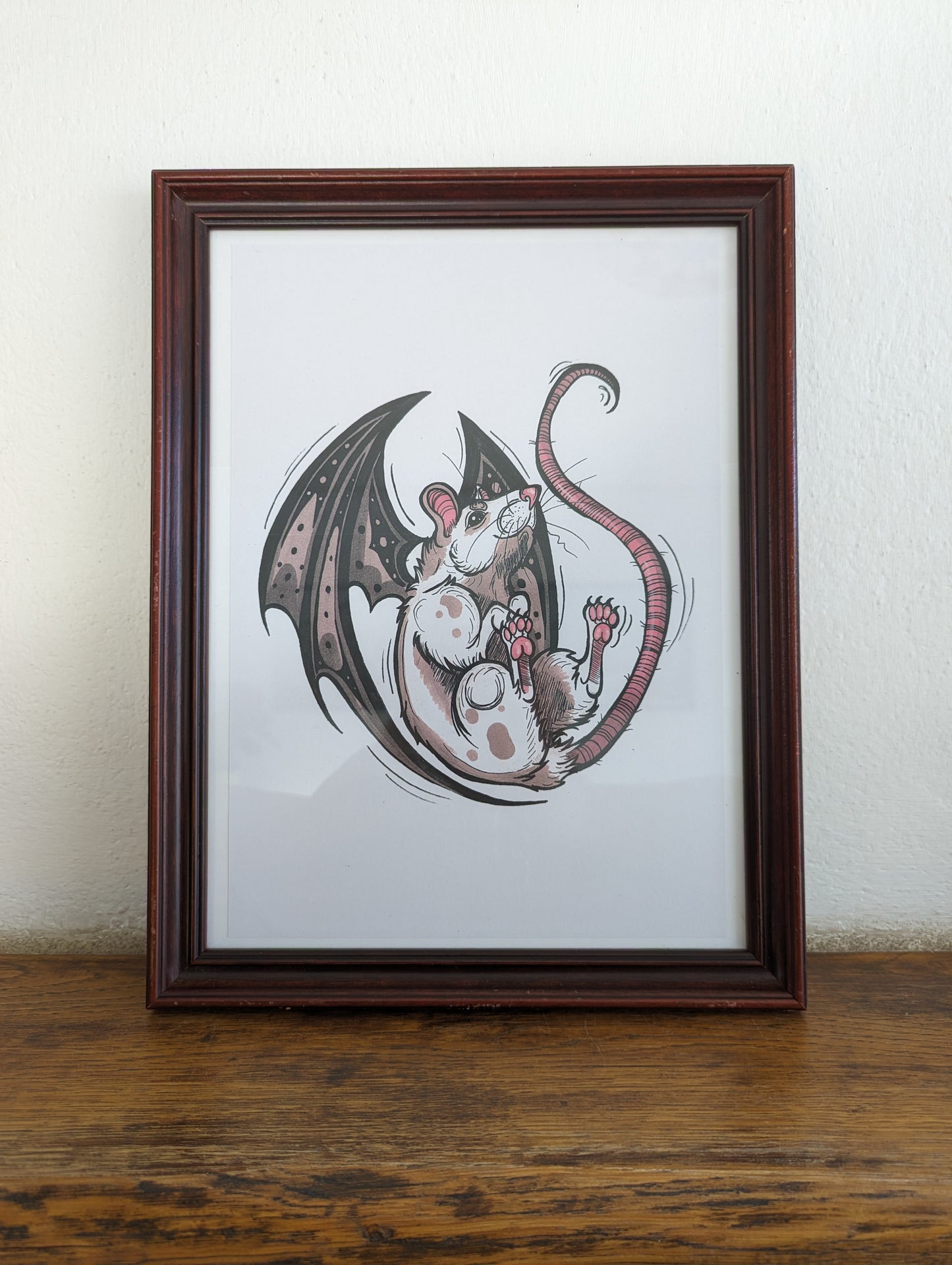 Framed Art Print BatRat (No shipping)