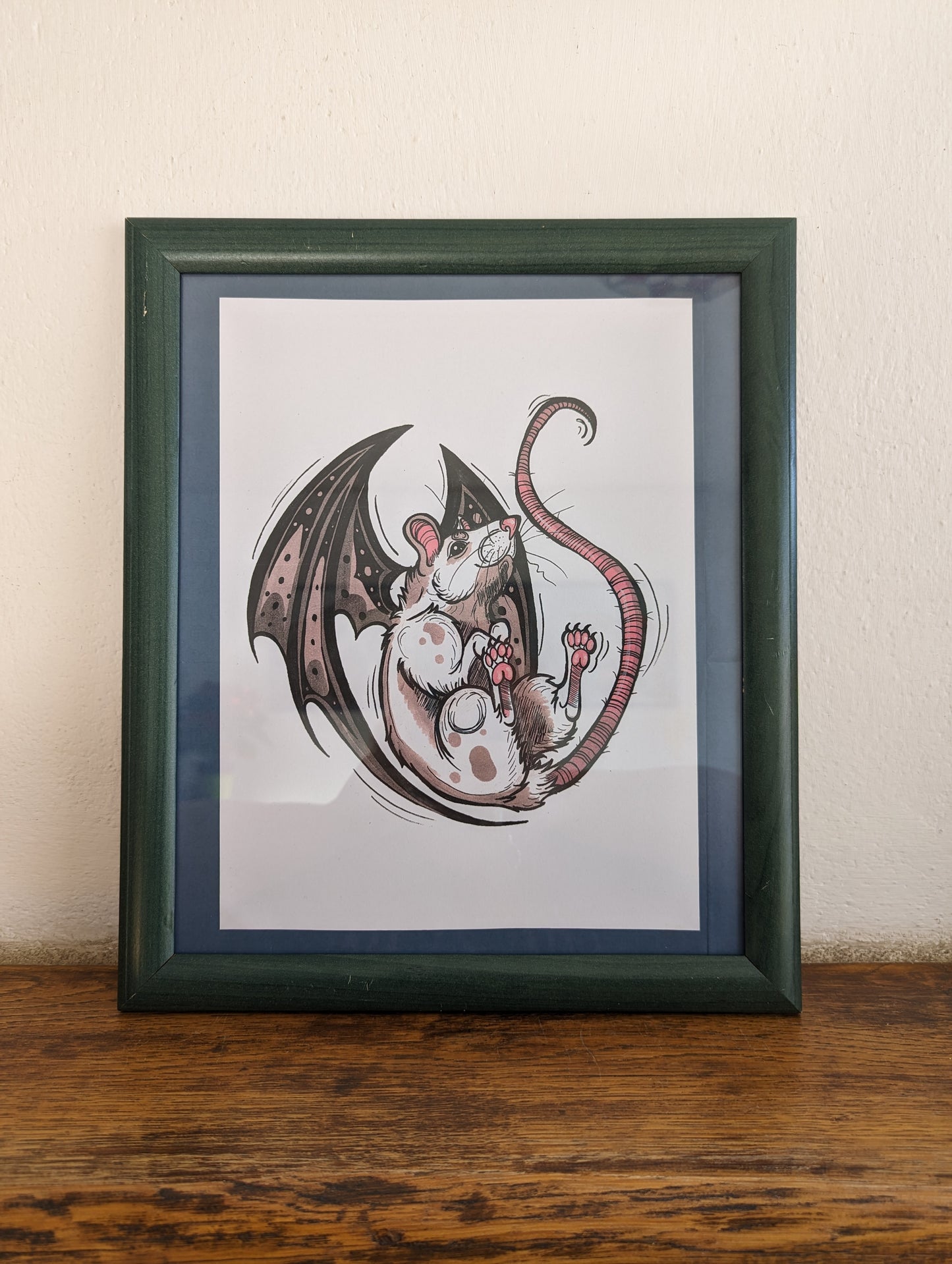 Framed Art Print BatRat (No shipping)