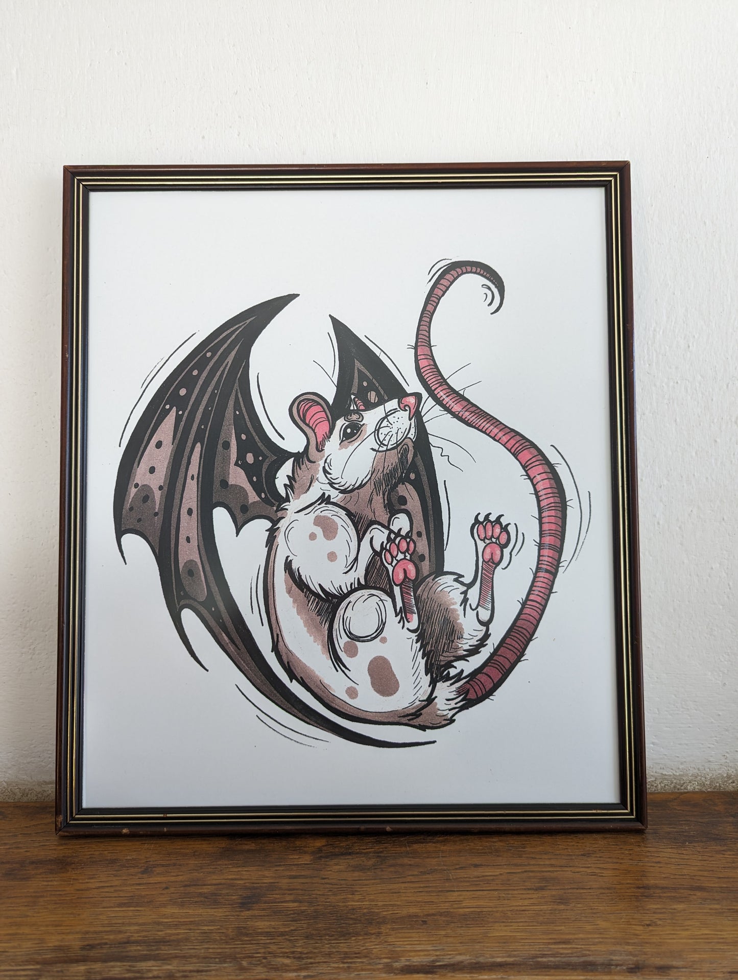 Framed Art Print BatRat (No shipping)