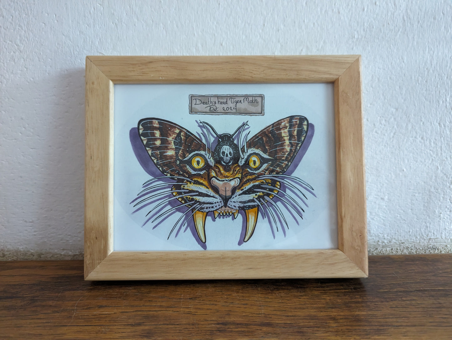 Framed Art Print Death's head tigermoth