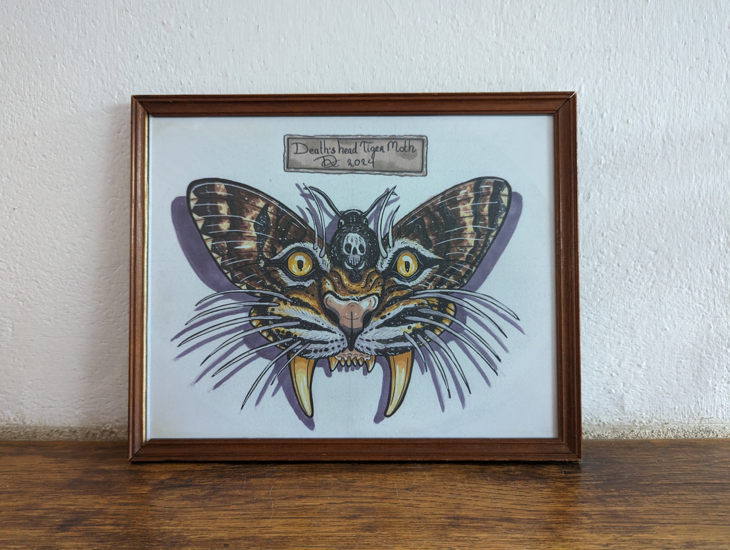 Framed Art Print Death's head tigermoth