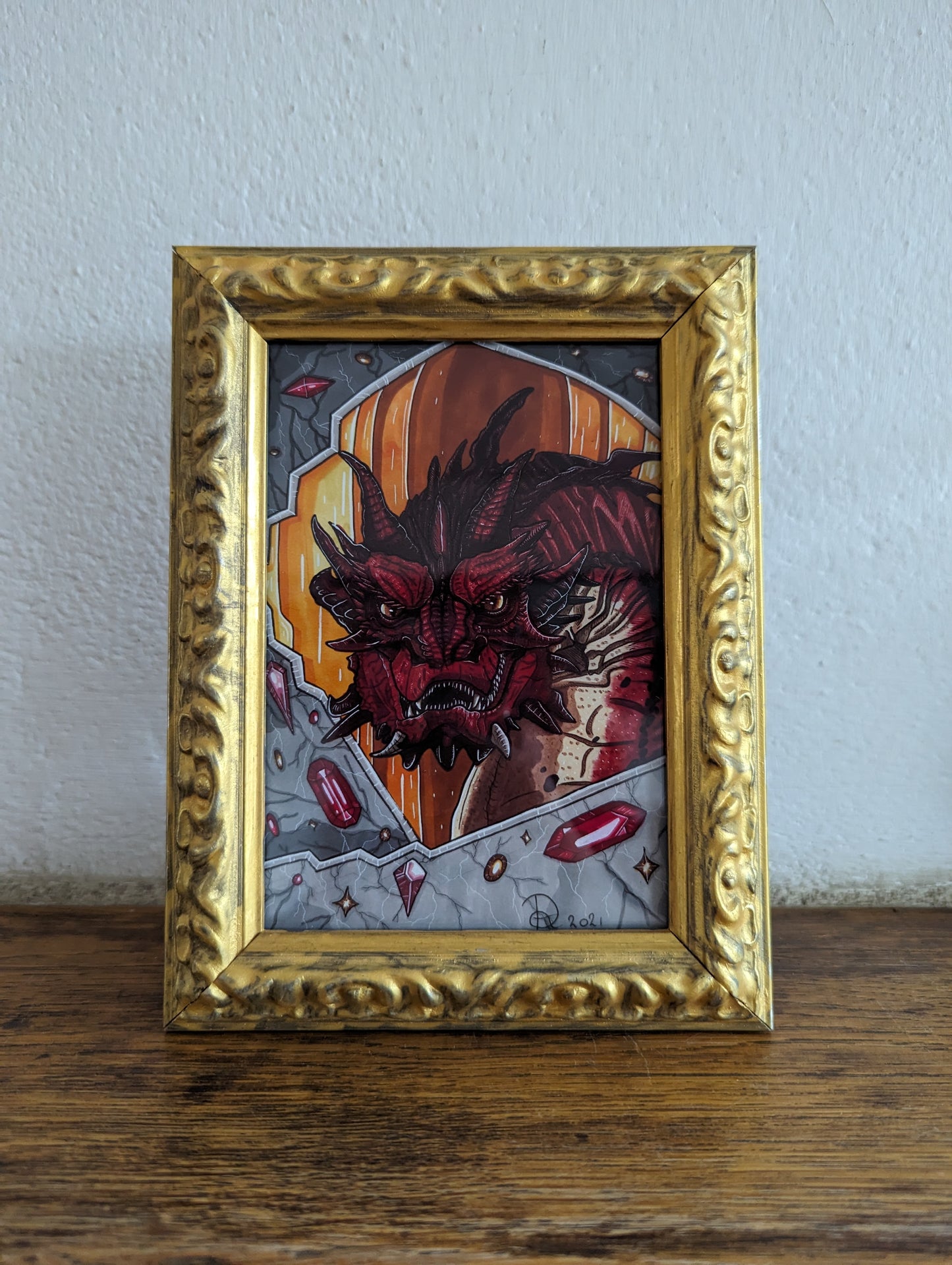 Framed Art Print Smaug