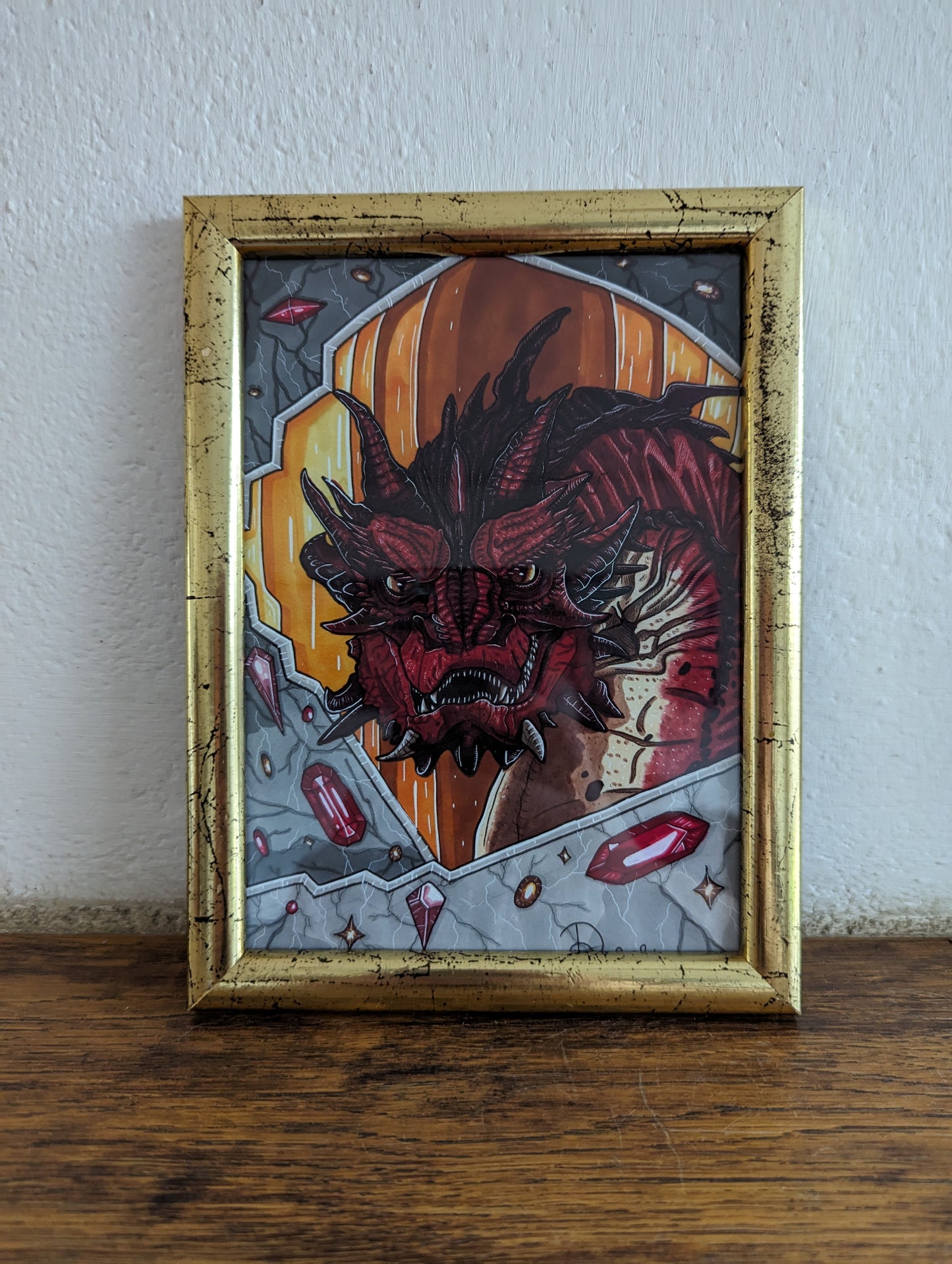 Framed Art Print Smaug