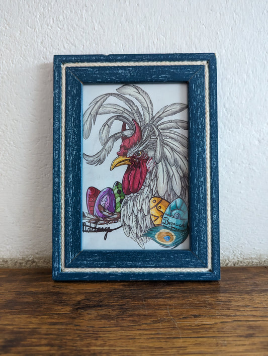 Framed Art Print Rooster