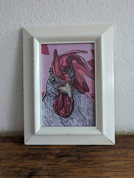 Framed Art Print Chicken