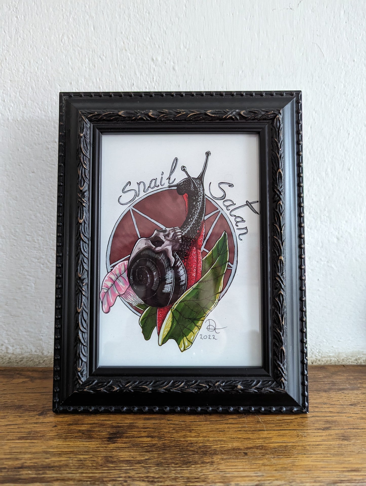 Framed Art Print Snail Satan