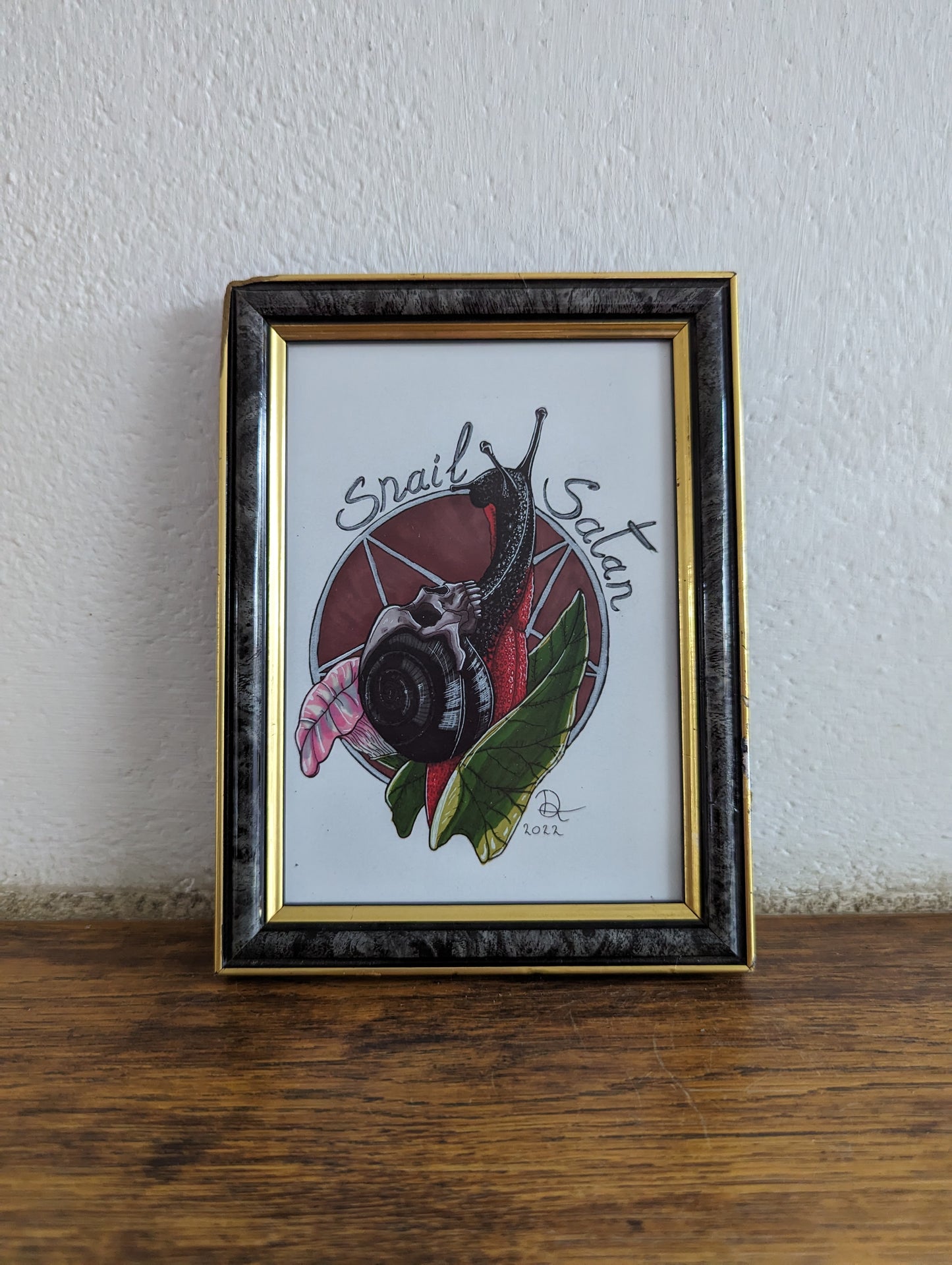 Framed Art Print Snail Satan