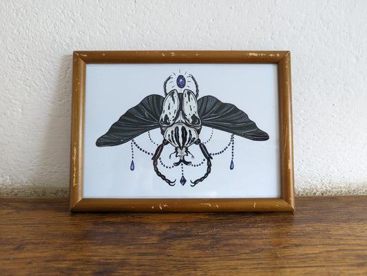 Framed Art Print Goliath Beetle