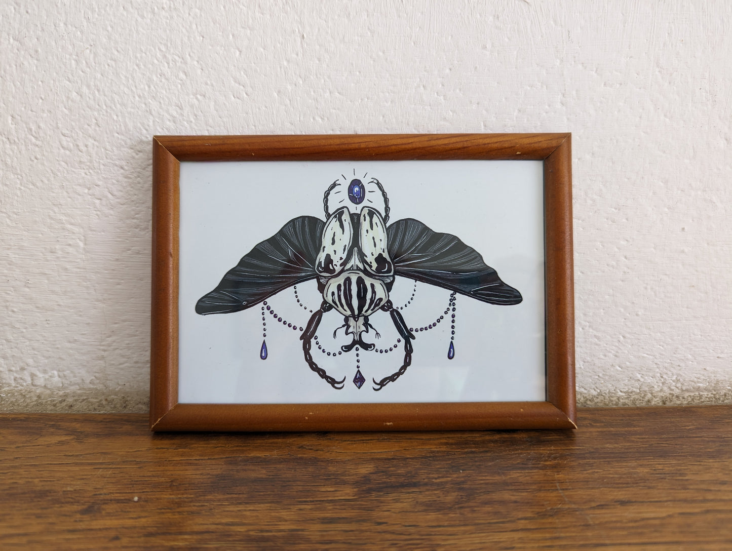 Framed Art Print Goliath Beetle