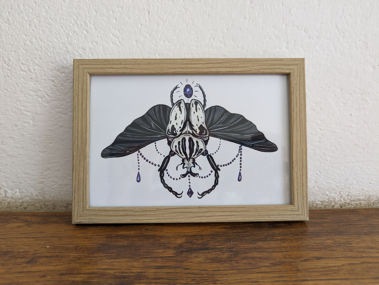 Framed Art Print Goliath Beetle