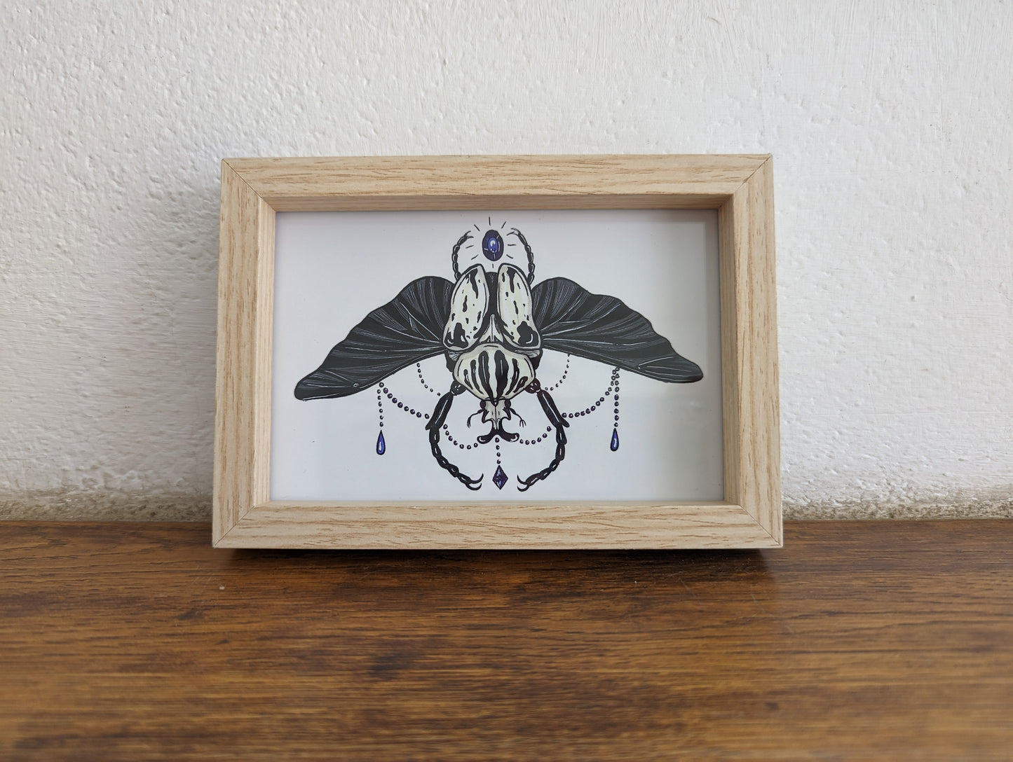 Framed Art Print Goliath Beetle