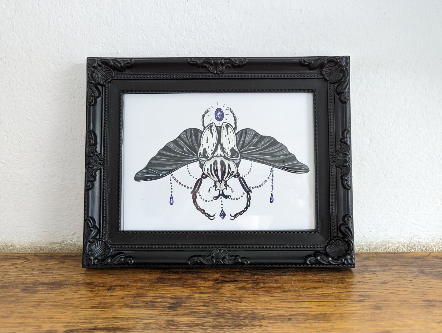 Framed Art Print Goliath Beetle