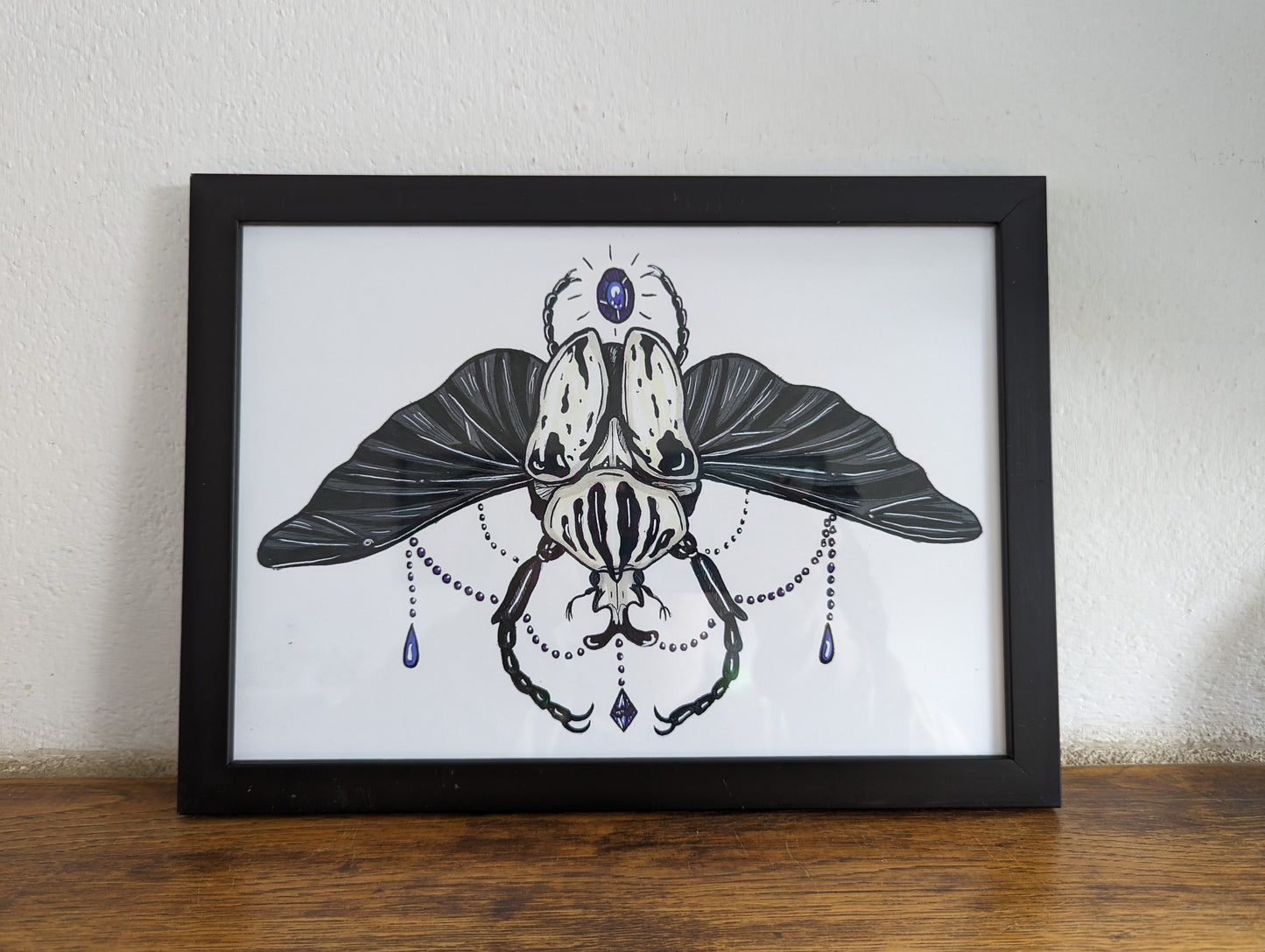 Framed Art Print Goliath Beetle