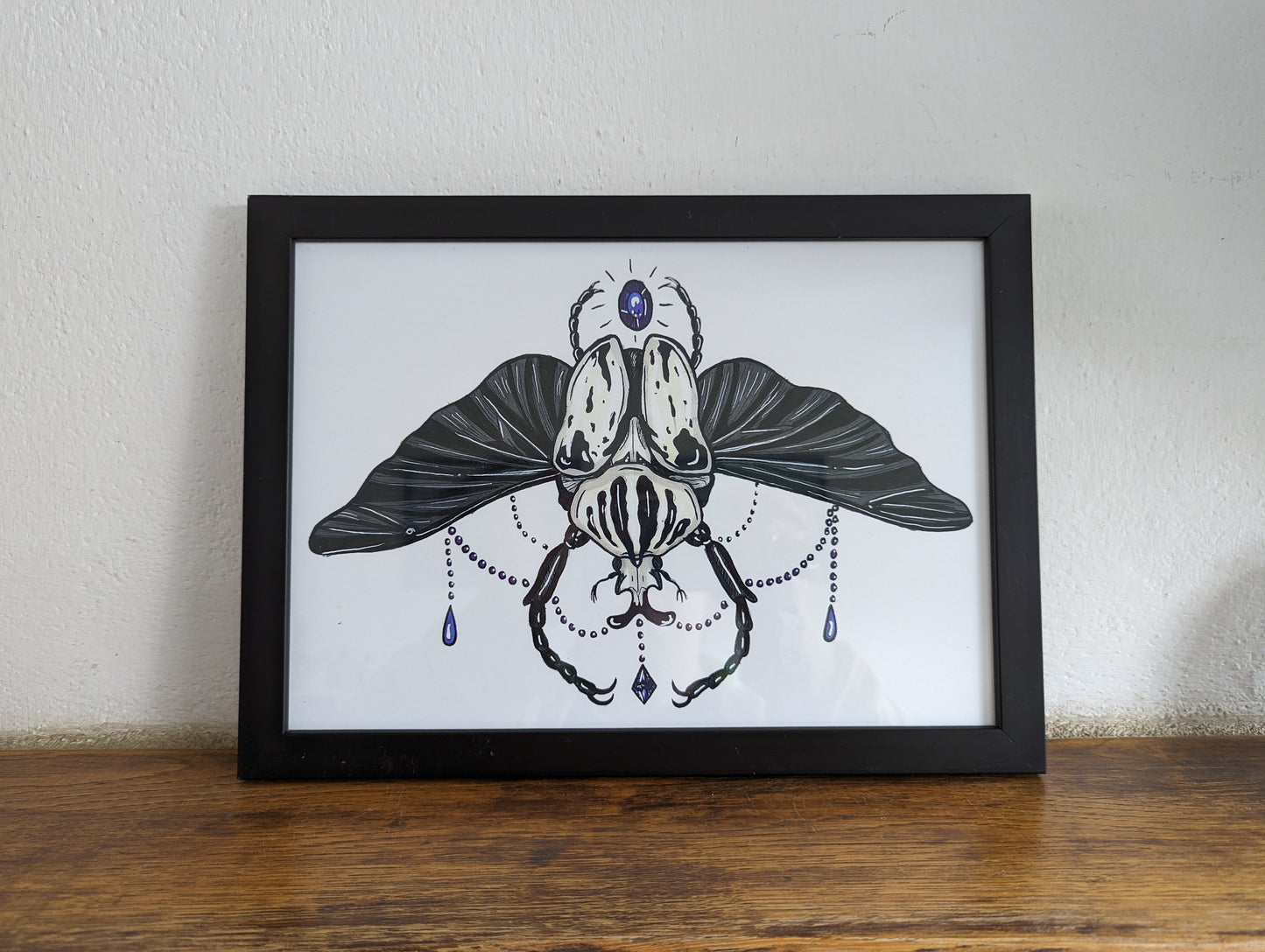 Framed Art Print Goliath Beetle