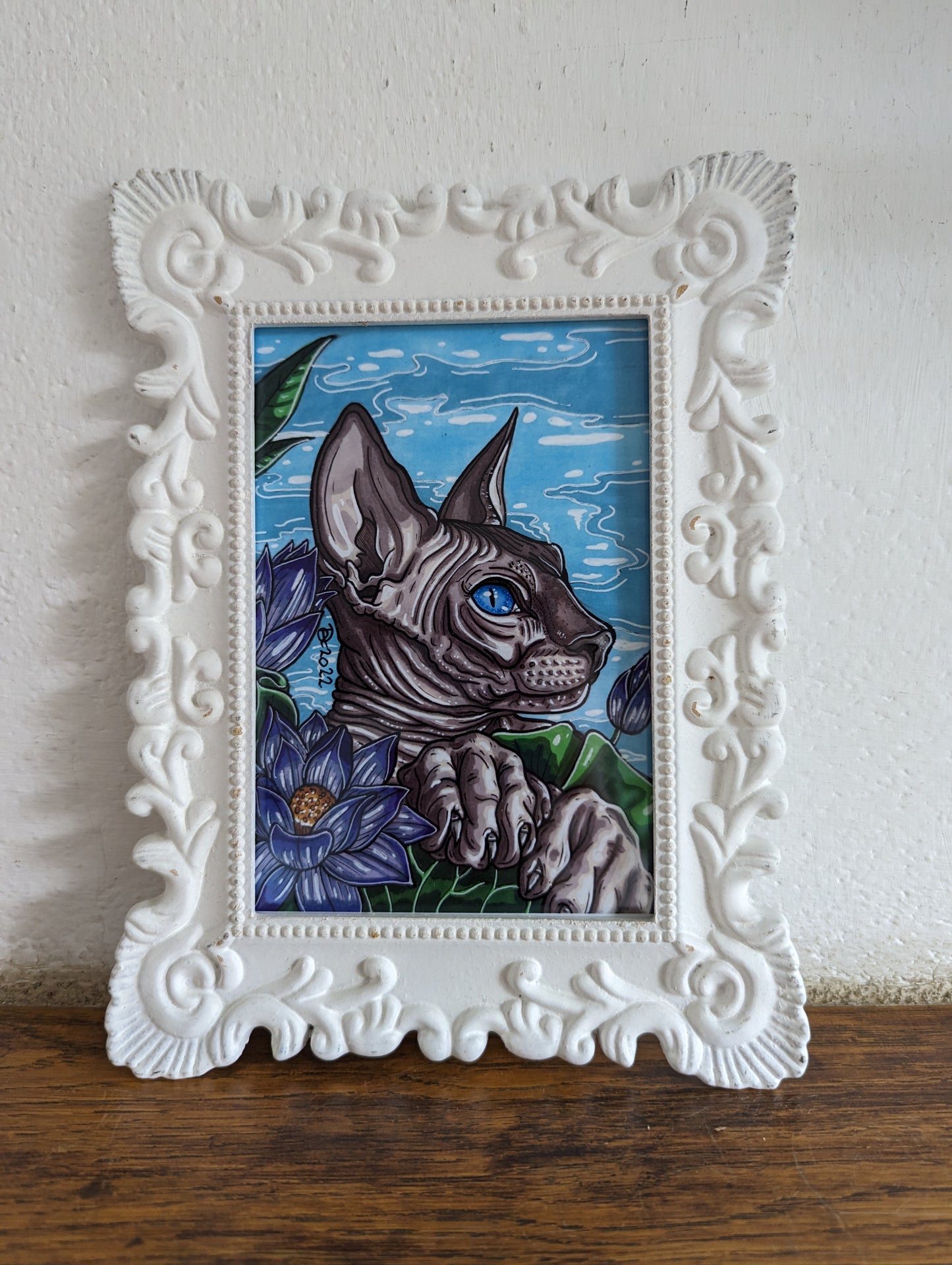 Framed Art Print Lotus Sphinx