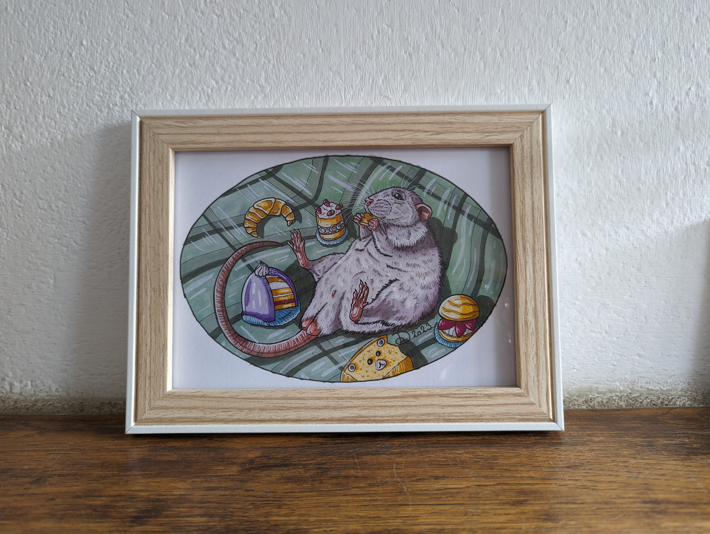 Framed Art Print Snack Rat