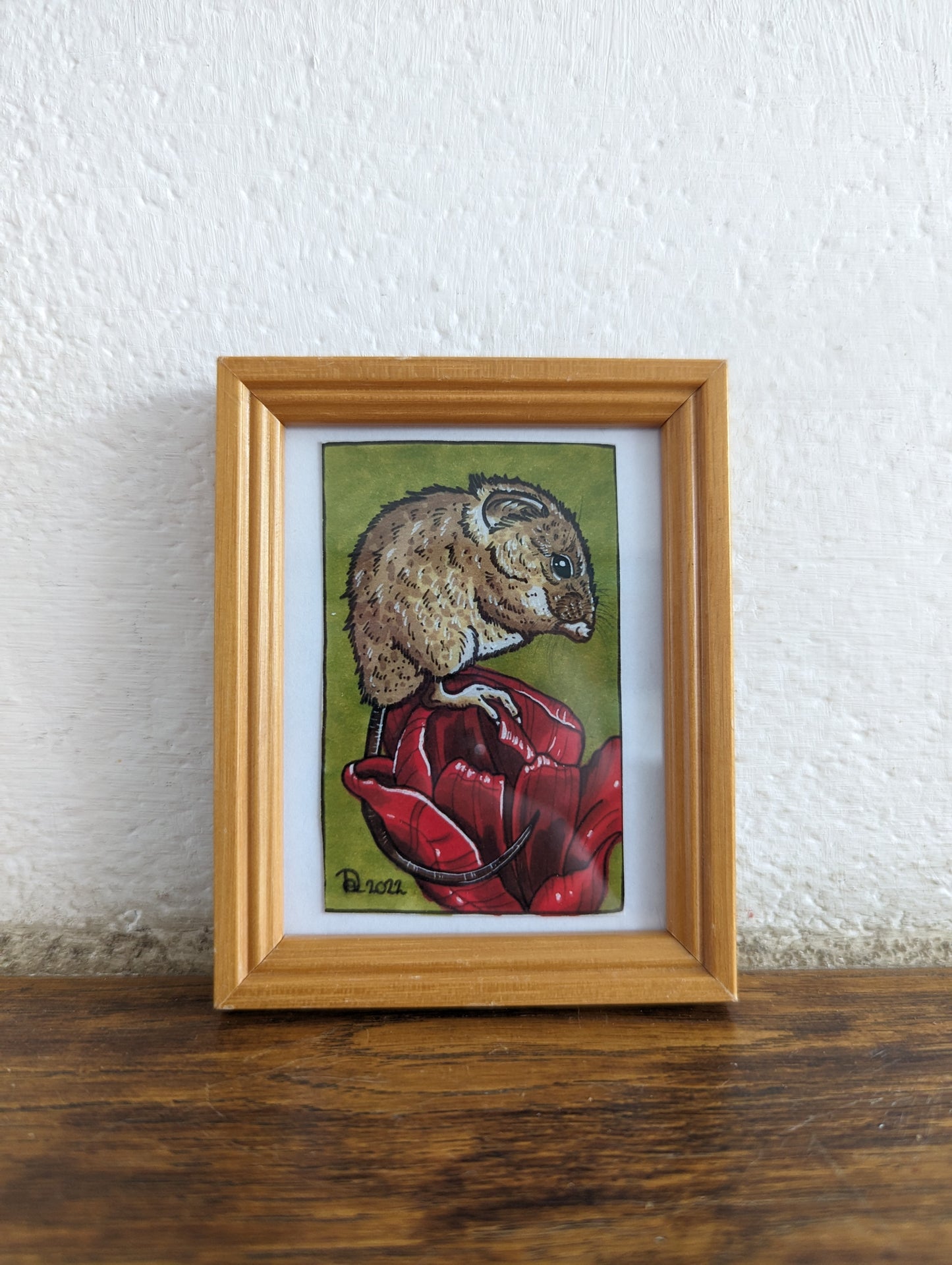 Framed Art Print Tulip Mouse