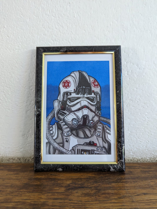 Framed Art Print AT-AT Pilot