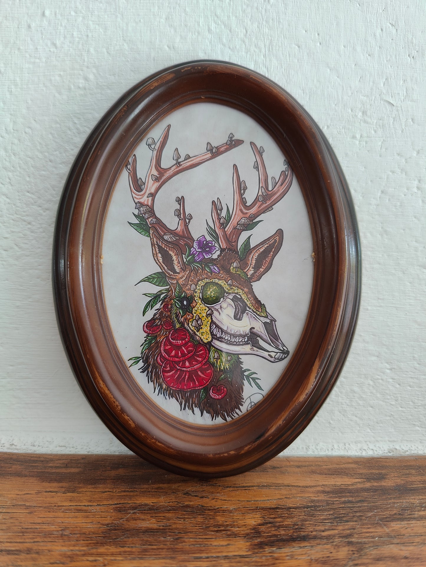 Framed Art Print Dead Deer