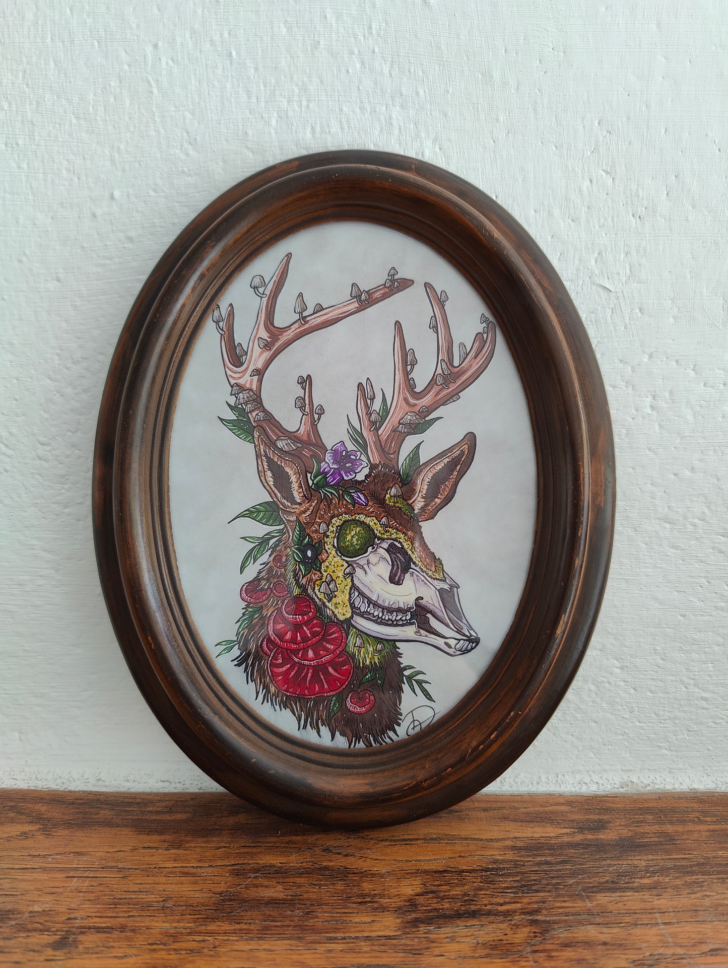 Framed Art Print Dead Deer