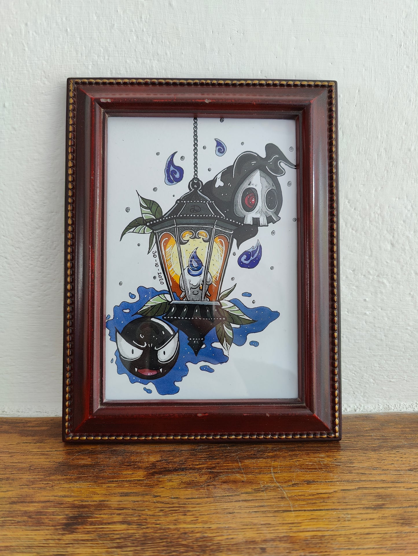 Framed Art Print Lantern ghosts