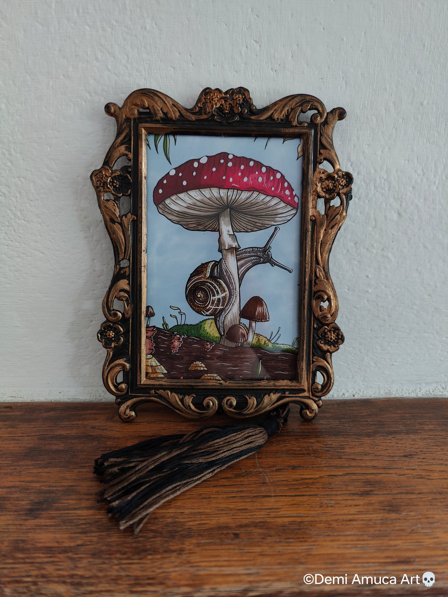 Framed Art Print Snail Shroom