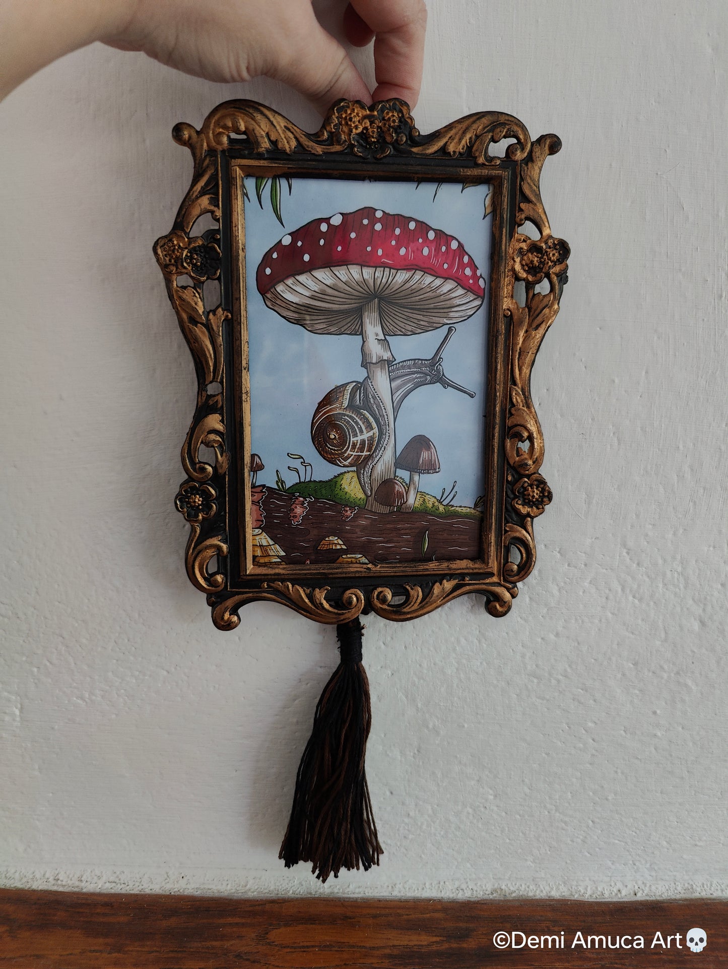 Framed Art Print Snail Shroom