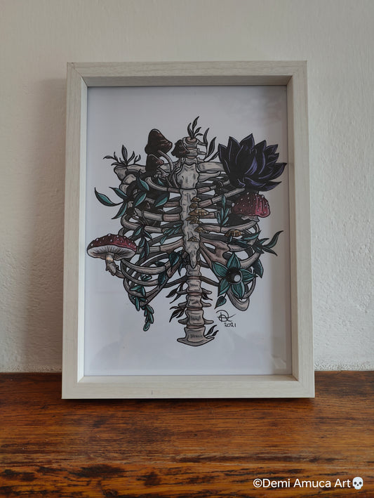 Framed Art Print Ribcage