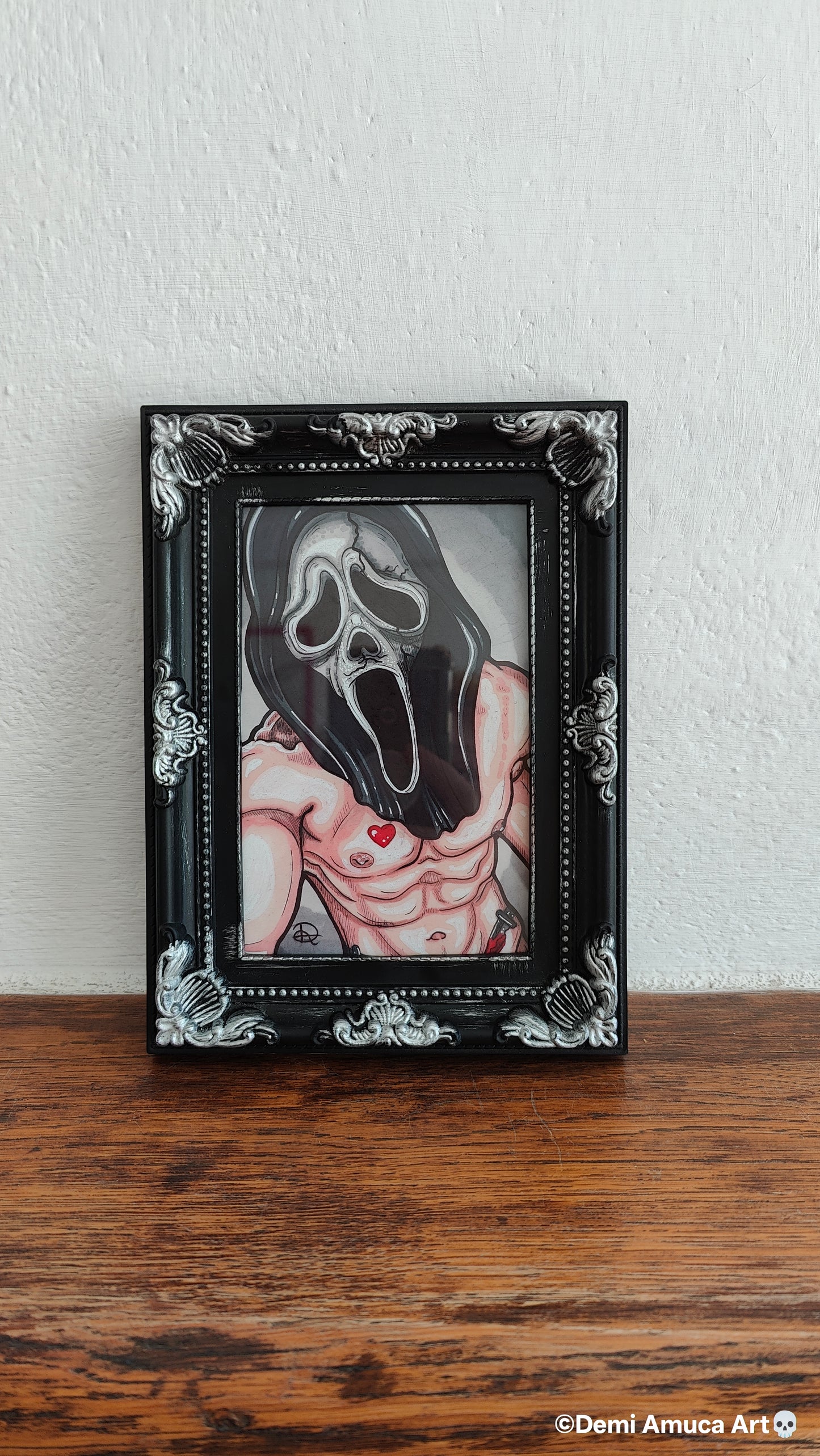 Framed Art Print Ghost Face