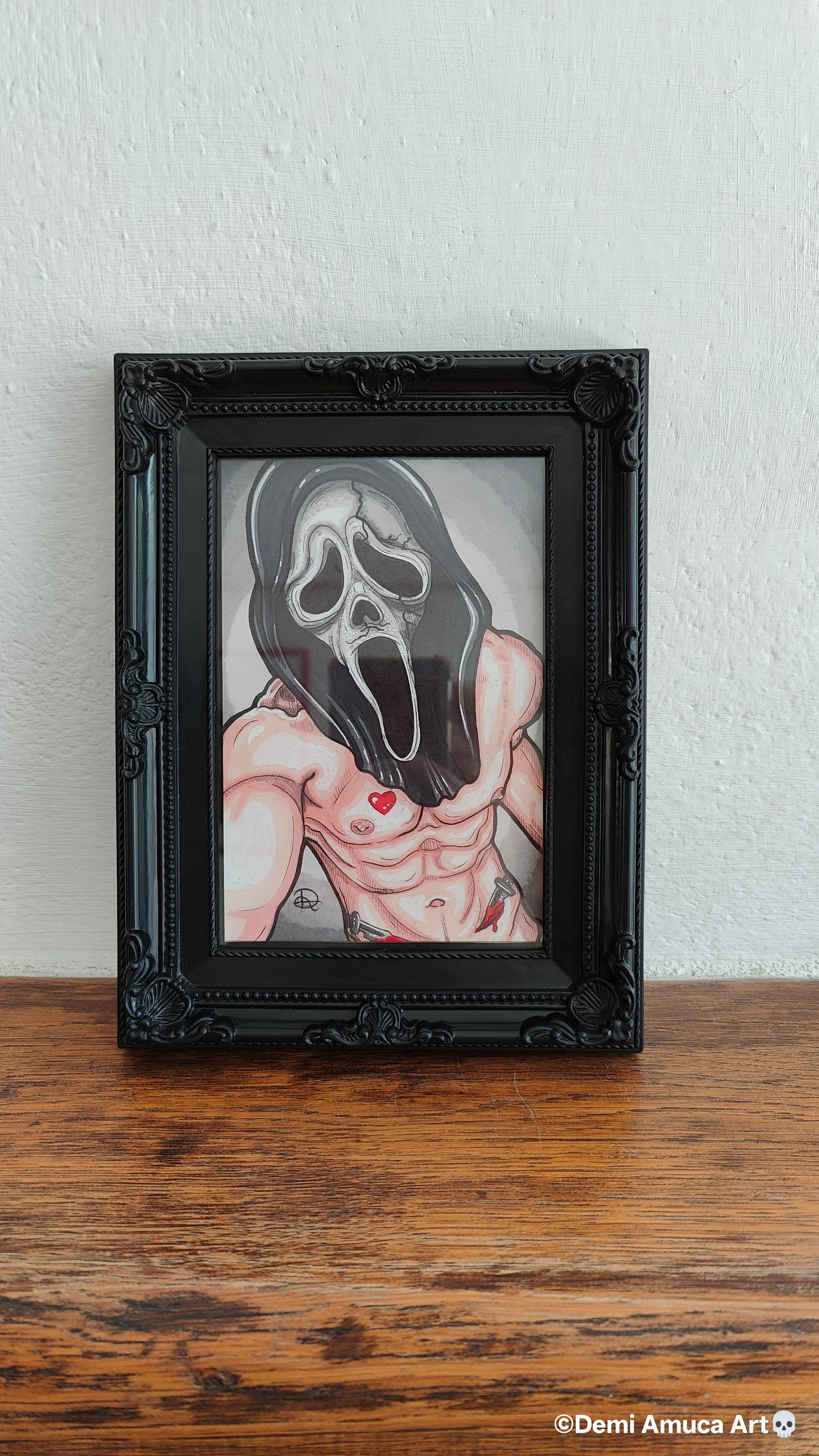 Framed Art Print Ghost Face