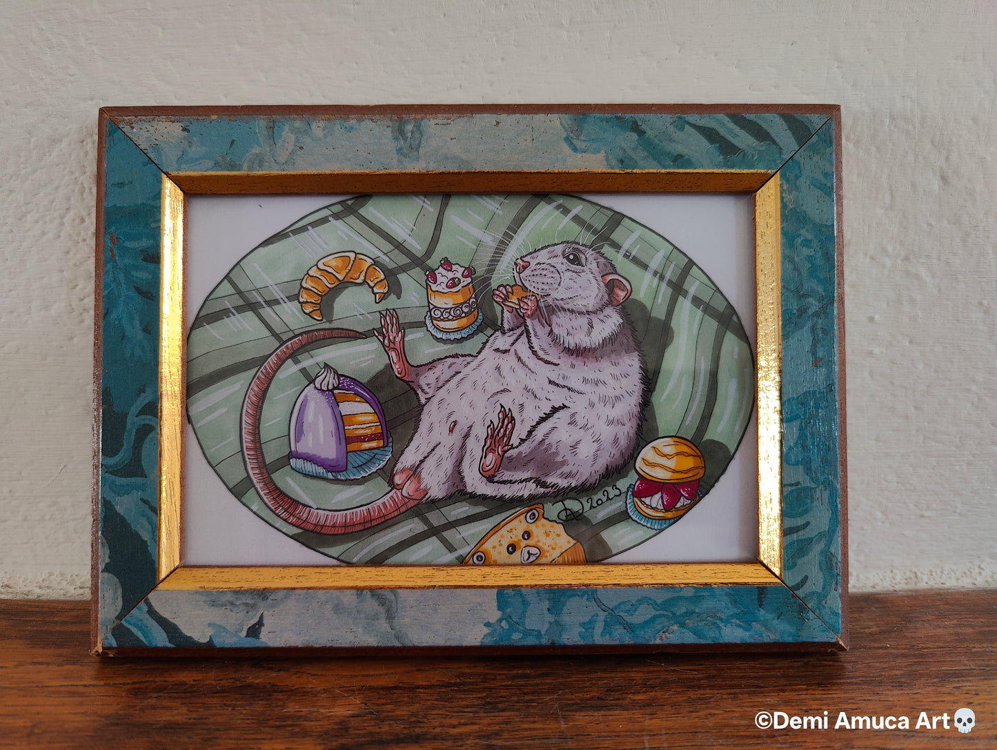 Framed Art Print Snack Rat