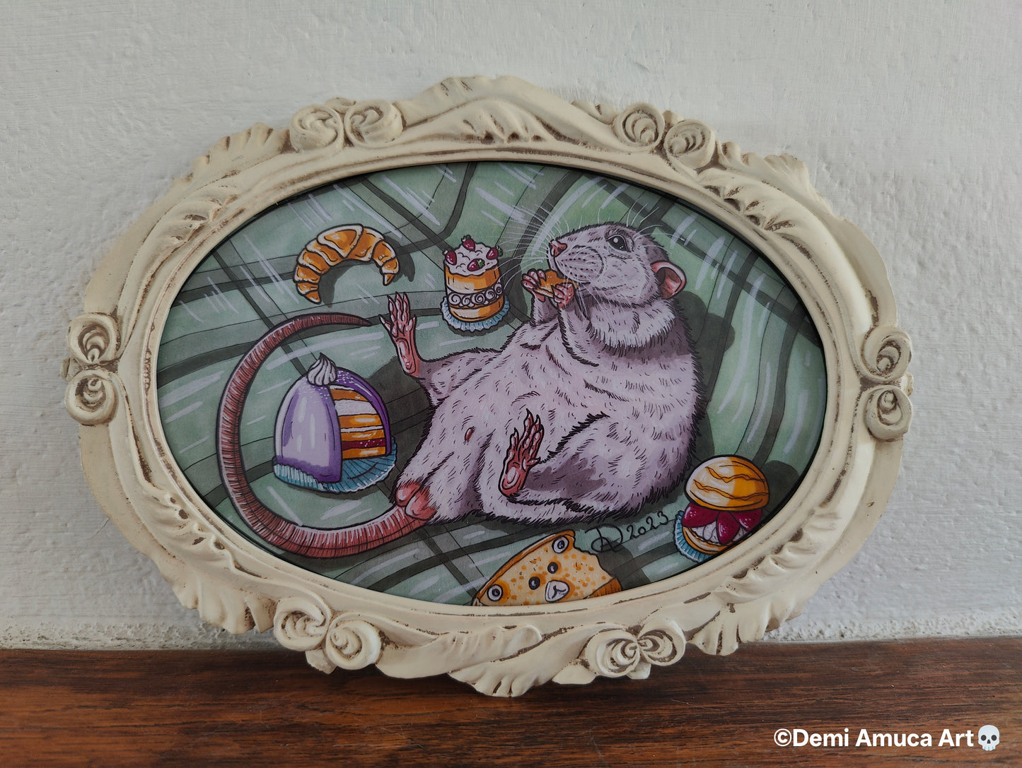 Framed Art Print Snack Rat