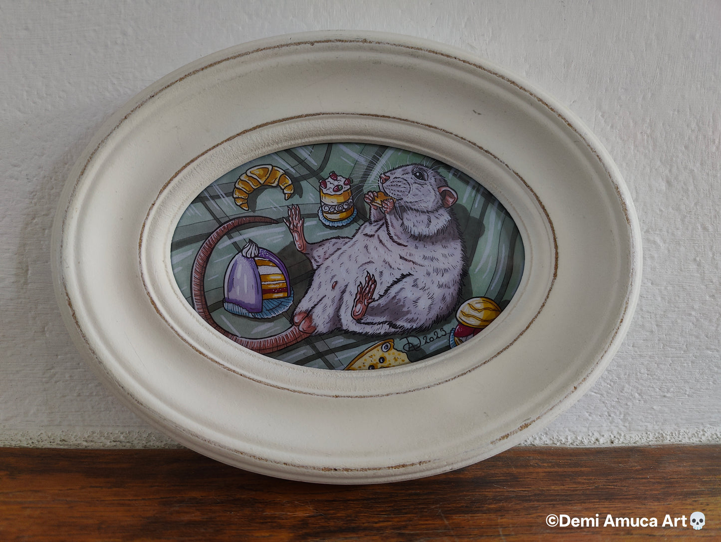Framed Art Print Snack Rat