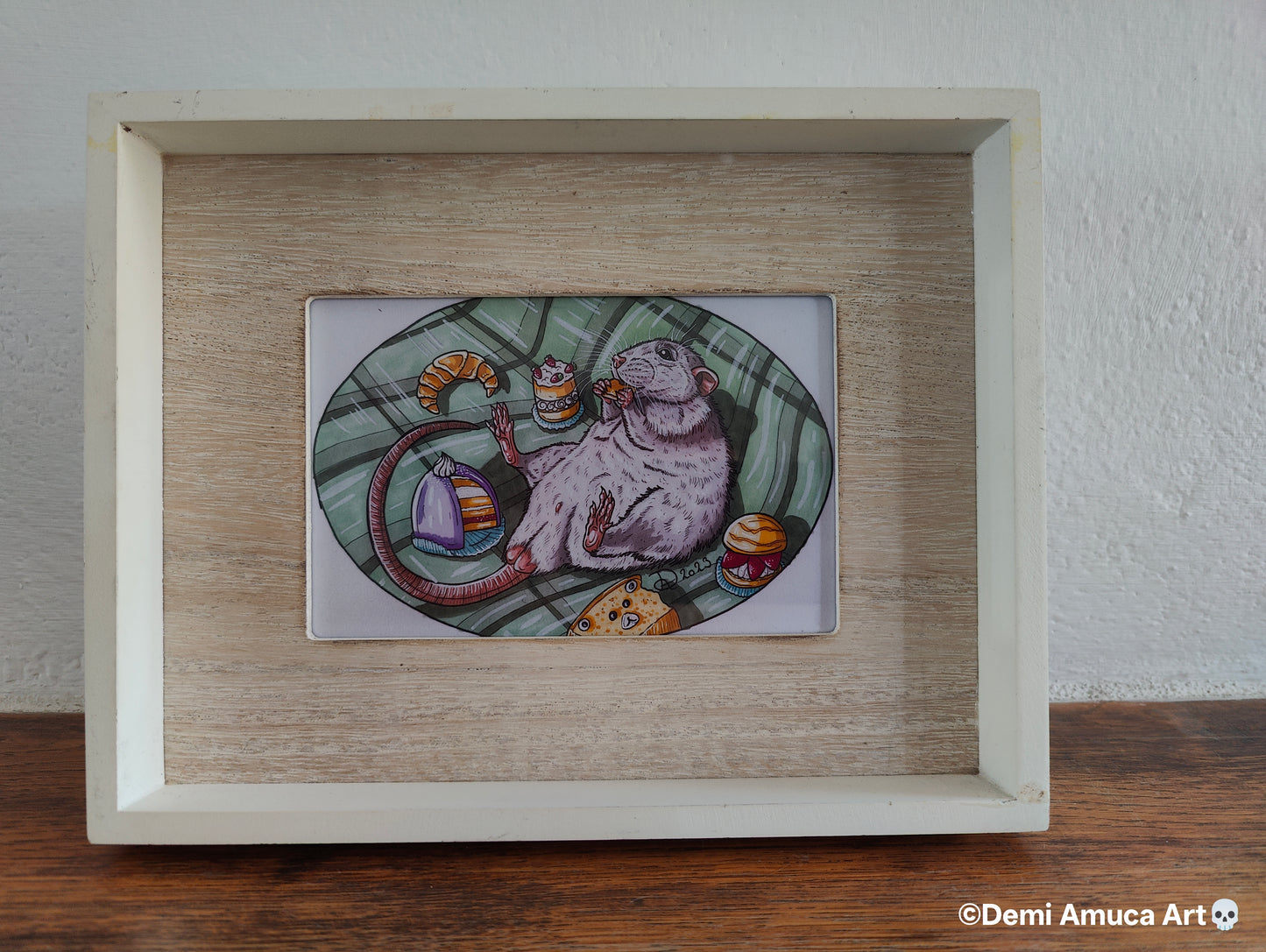 Framed Art Print Snack Rat