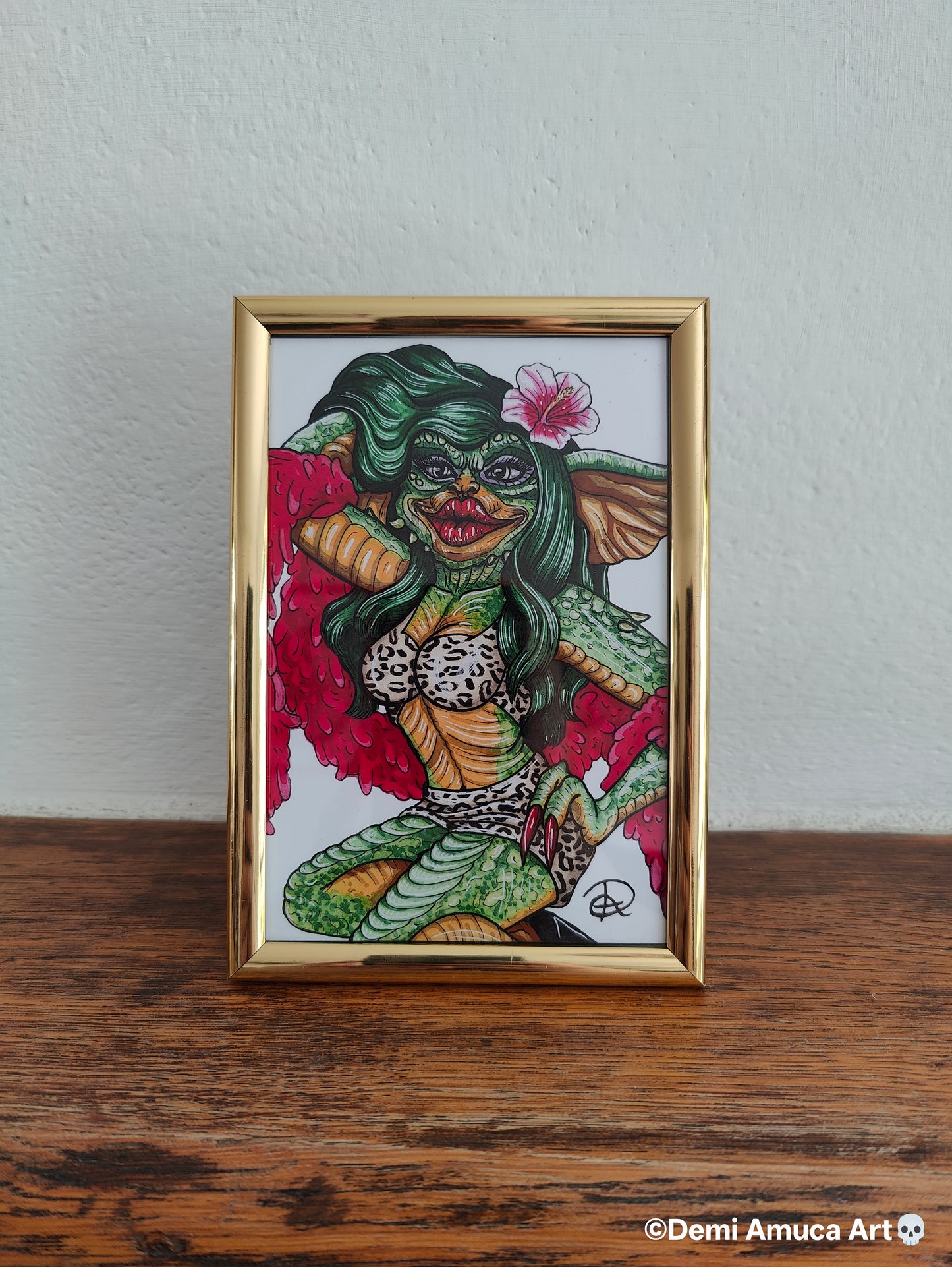 Framed Art Print Greta Gremlin