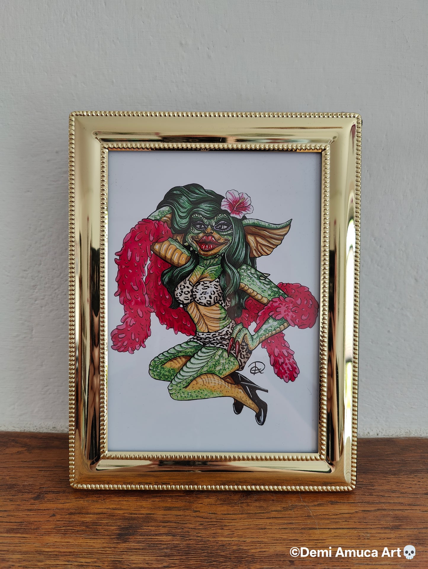 Framed Art Print Greta Gremlin