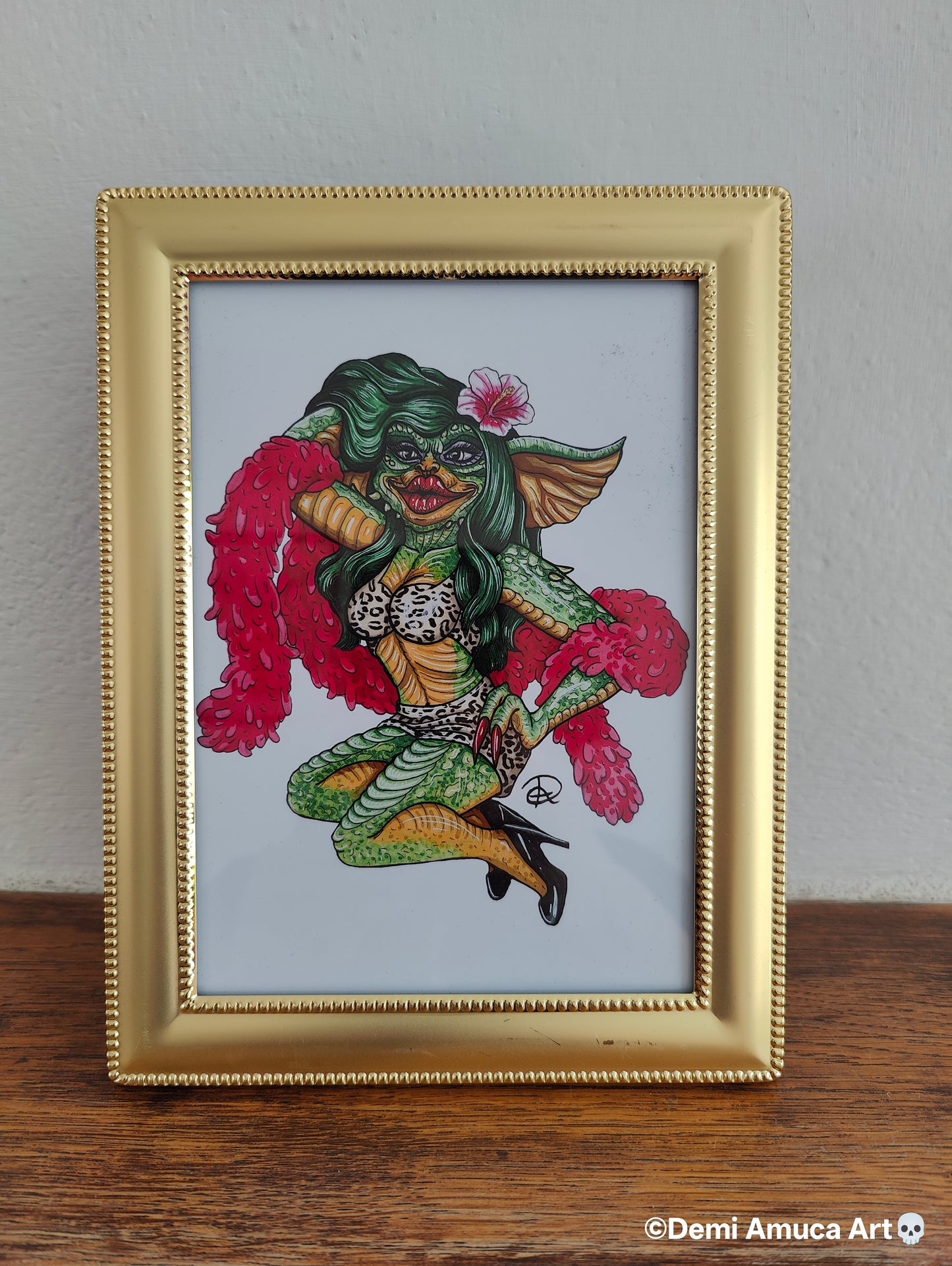 Framed Art Print Greta Gremlin